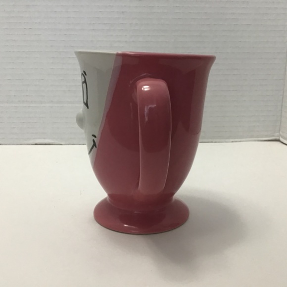 VTG Gryphon Ware Two Tone 3D Ceramic Cup Mug Morning Happy Smile Pink - Picture 5 of 8